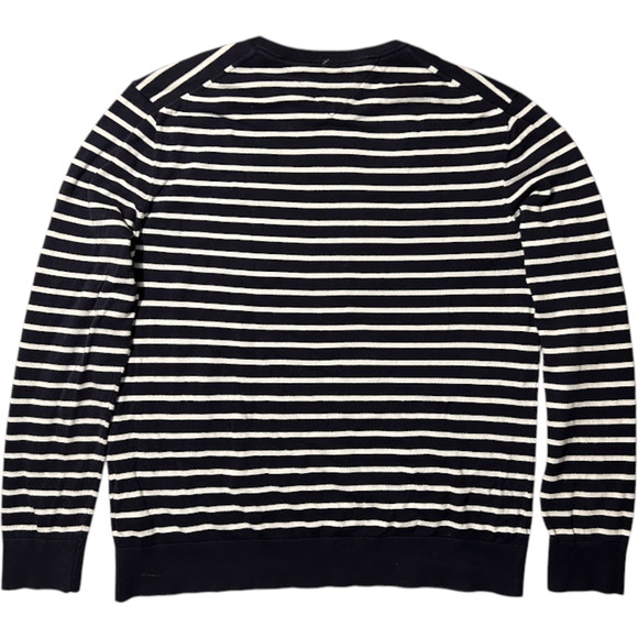 Tommy Hilfiger Men's Signature Crew Neck Sweater Navy/White - Picture 2 of 2
